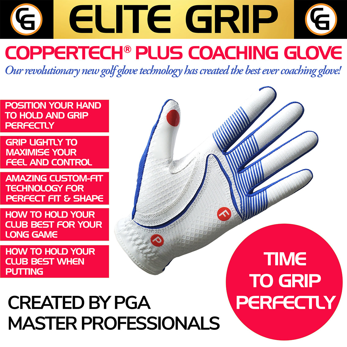 COPPERTECH PLUS ELITE GRIP COACHING GLOVE.
