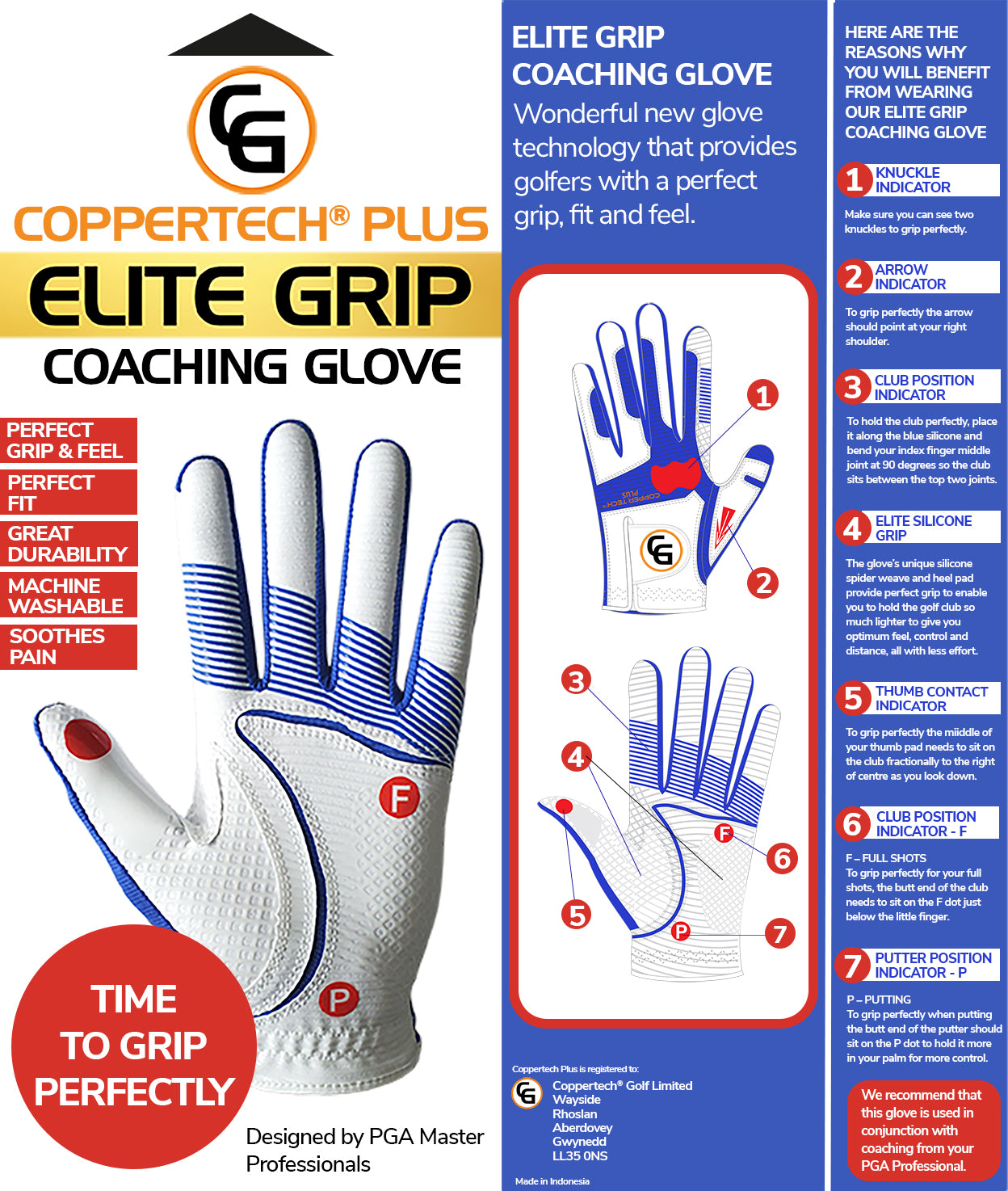 COPPERTECH PLUS ELITE GRIP COACHING GLOVE.