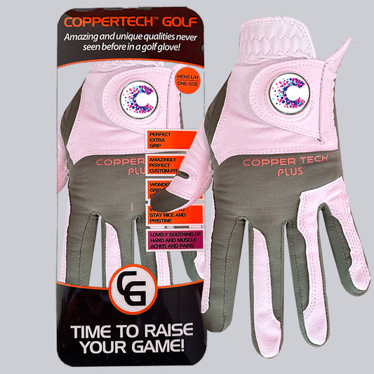 CANCER RESEARCH UK COPPERTECH PLUS ELITE GRIP WHITE/GREEN GLOVE