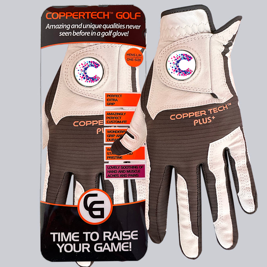 CANCER RESEARCH UK COPPERTECH PLUS ELITE GRIP WHITE/GREY GLOVE