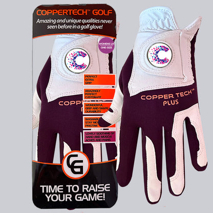 CANCER RESEARCH UK COPPERTECH PLUS ELITE GRIP WHITE/PURPLE GLOVE