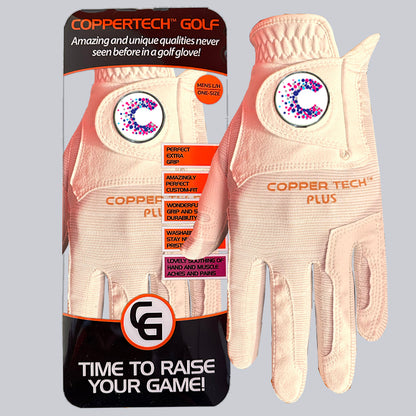 CANCER RESEARCH UK COPPERTECH PLUS ELITE GRIP WHITE/WHITE GLOVE