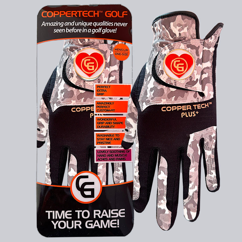 'LOVE TO GLOVE YOU' COPPERTECH PLUS ELITE GRIP CAMOUFLAGE GOLF GLOVE