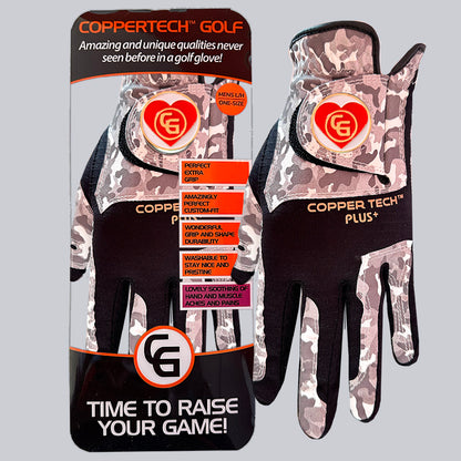 'LOVE TO GLOVE YOU' COPPERTECH PLUS ELITE GRIP CAMOUFLAGE GOLF GLOVE