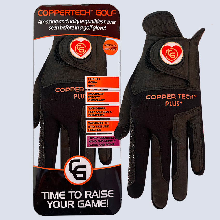 'LOVE TO GLOVE YOU' COPPERTECH PLUS ELITE GRIP WHITE/BLACK GOLF GLOVE