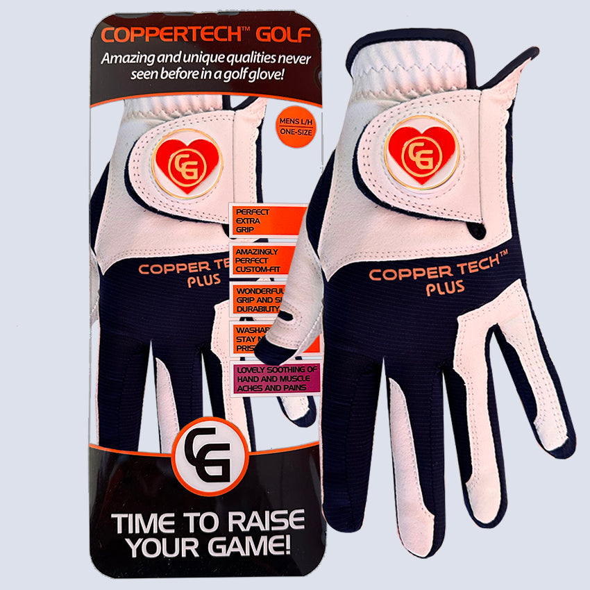 'LOVE TO GLOVE YOU' COPPERTECH PLUS ELITE GRIP WHITE/NAVY GLOVE