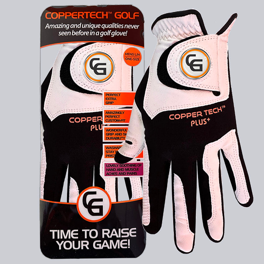 COPPERTECH PLUS ELITE GRIP WHITE/BLACK GOLF GLOVE