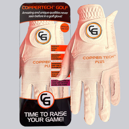 COPPERTECH PLUS ELITE GRIP WHITE/WHITE GOLF GLOVE