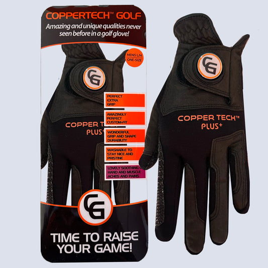 COPPERTECH PLUS ELITE GRIP BLACK/BLACK GOLF GLOVE