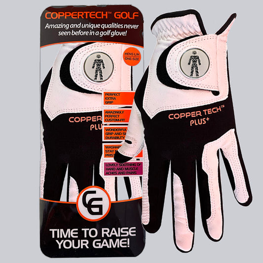 PROSTATE CANCER UK COPPERTECH PLUS ELITE GRIP WHITE/BLACK GLOVE